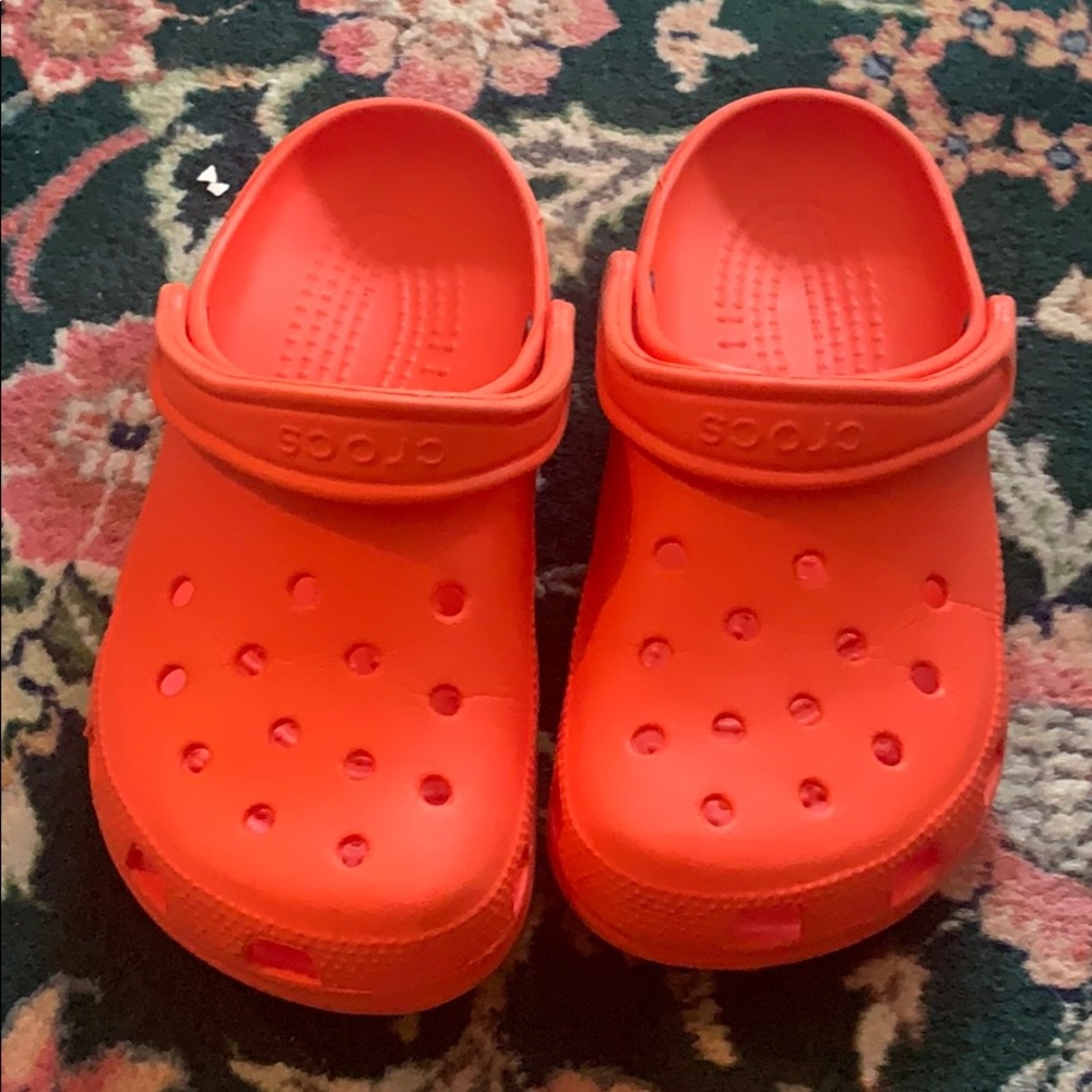 Orange Crocs